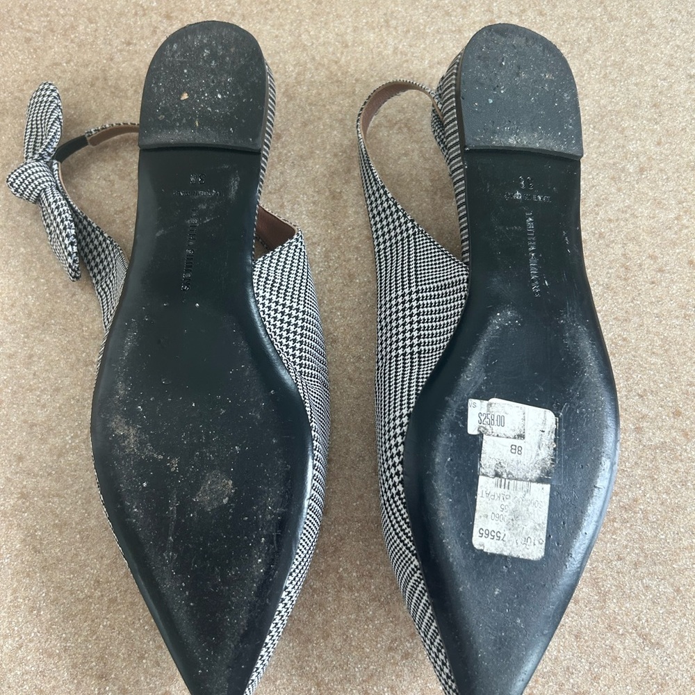 Tabitha Simmons Houndstooth Slingback Ballet Plai… - image 5